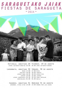 Fiestas de Saragüeta del 29 al 31 de Agosto