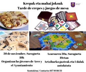Tarde de Creps y juegos de mesa en Saragüeta