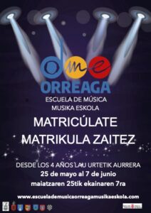 Campaña de matriculación escuela de música Orreaga